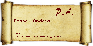 Possel Andrea névjegykártya